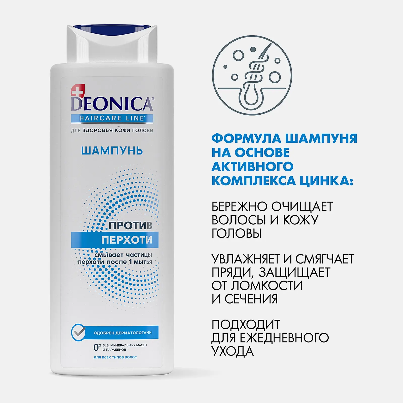 Женский шампунь для волос от перхоти Deonica 380мл - фото 4