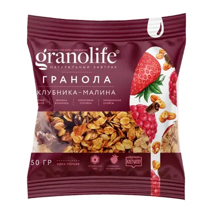Изображение товара Гранола Клубника-малина Granolife 50г