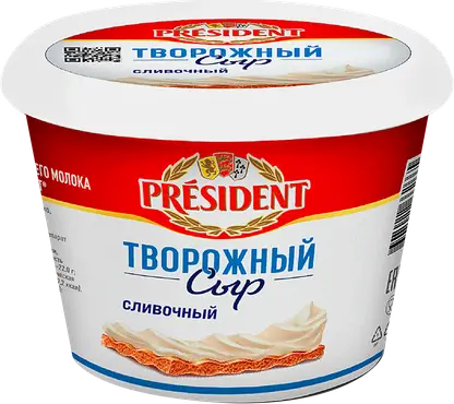 Сыр творожный President Сливочный 56% 140г