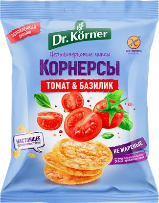 Корнерсы Dr.Korner Кукурузно-рисовые с томатом и базиликом 50г