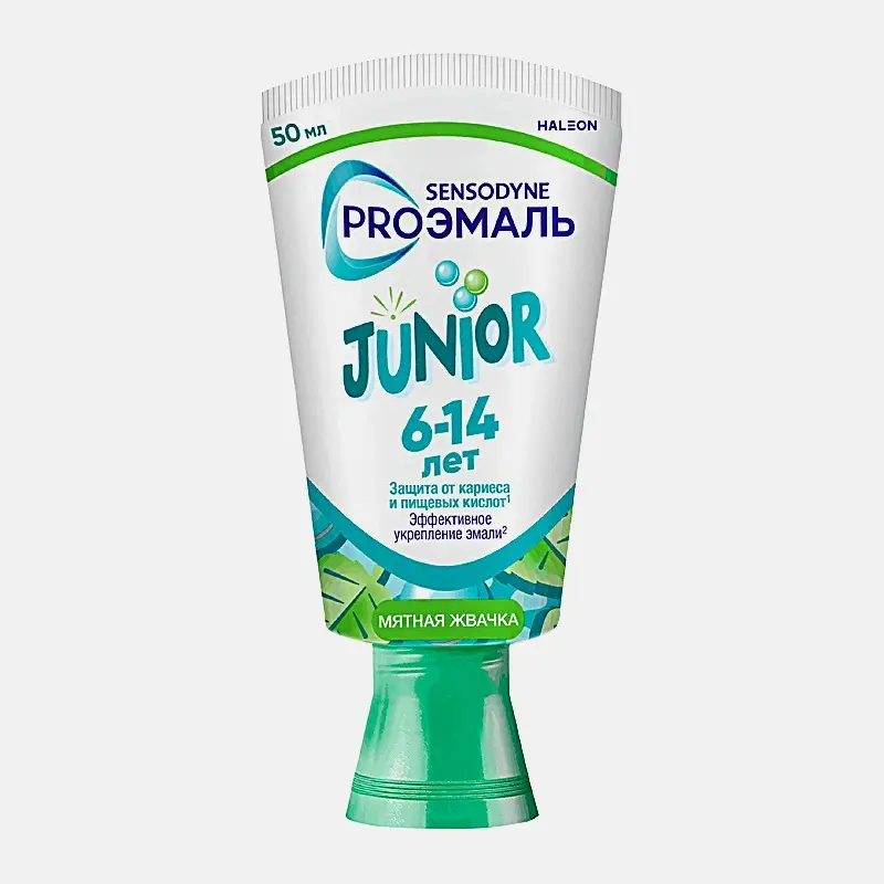 Зубная паста Sensodyne Pro Эмаль Junior детская Мятная жвачка 50мл - фото 2