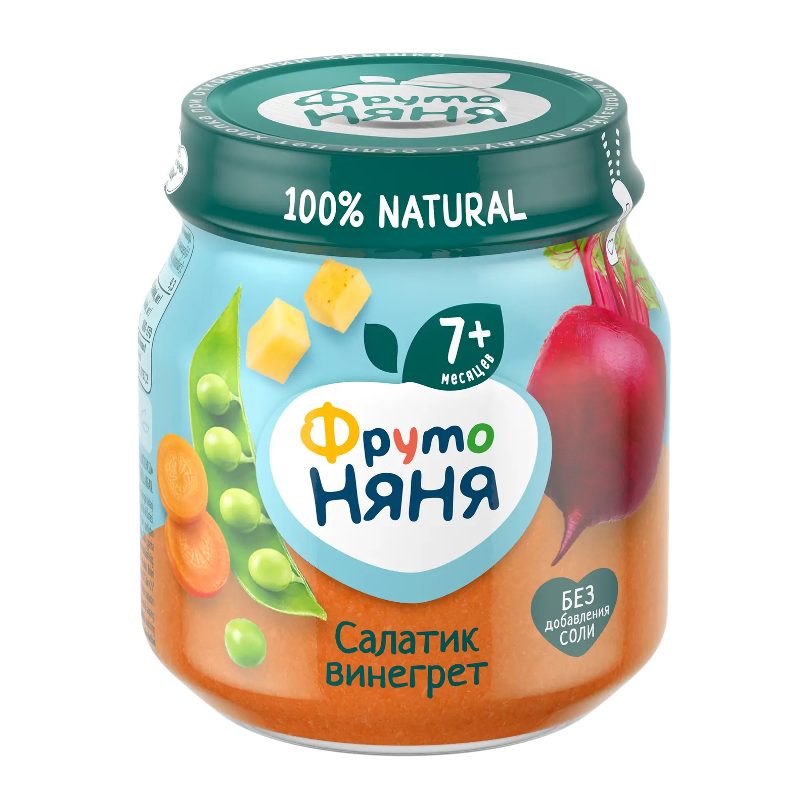 Изображение товара Пюре детское Салатик винегрет Фрутоняня 110г для детей с 7 месяцев натуральное