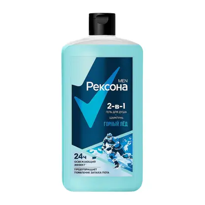 Изображение товара Гель для душа и шампунь Рексона Men 2в1 Горный лёд 750мл