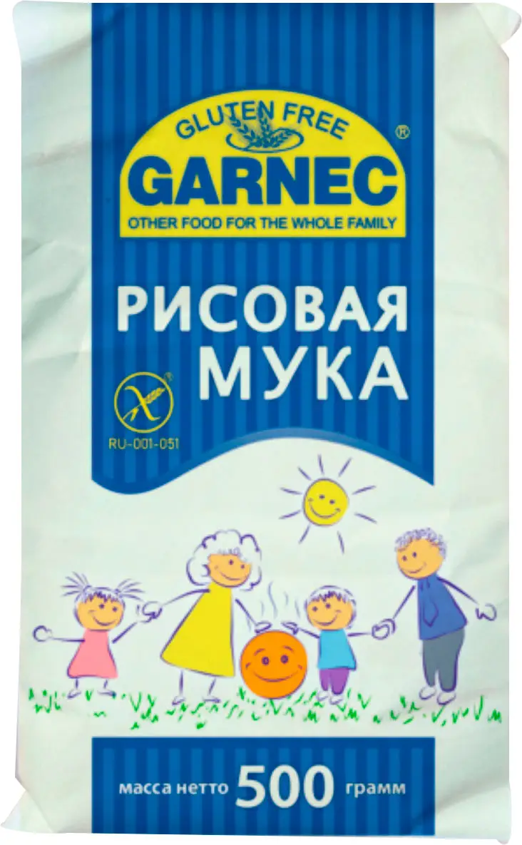 Мука Гарнец Рисовая без глютена 500г — в каталоге на сайте сети Магнит |  Краснодар