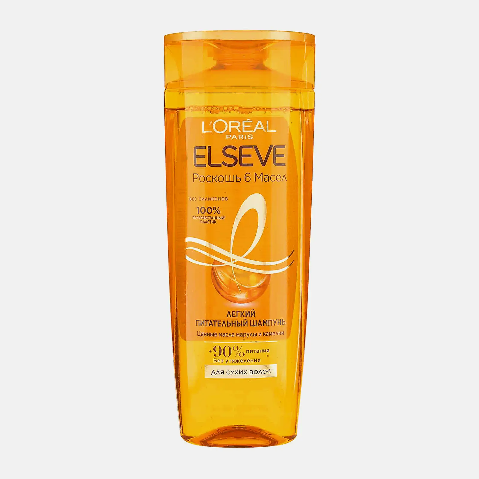 Шампунь L’Oréal Paris Elseve Питательный с маслами марулы и камелии Роскошь 6 масел для сухих волос без силиконов 400мл