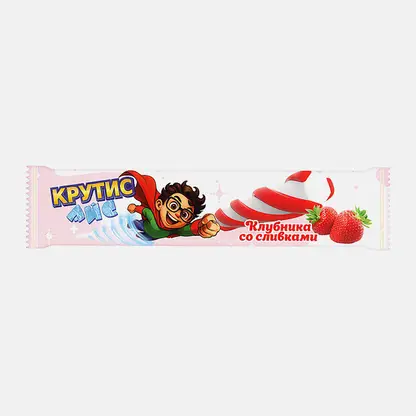 Мороженое эскимо Клубника со сливками Крутис Айс 8% 70г