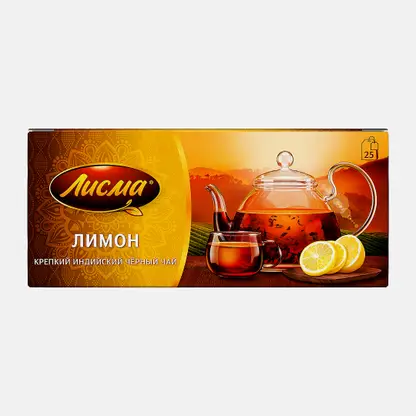 Чай черный Лисма Крепкий лимон 25пак