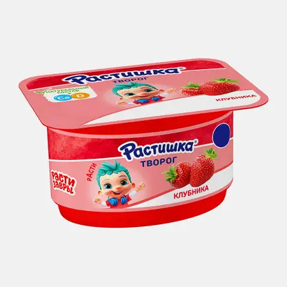 Творог Растишка клубника 3.5% 110г