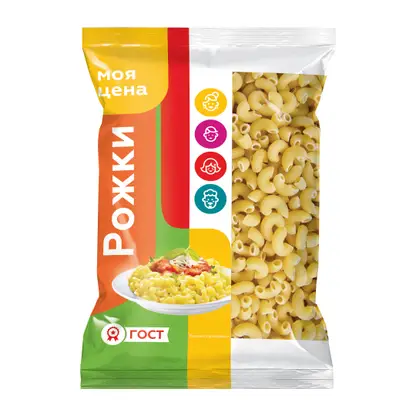 Изображение товара Макароны Моя цена Рожки 400г