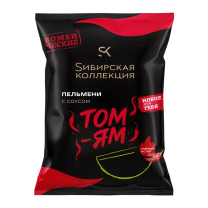 Изображение товара Пельмени с соусом Том ям Sибирская Коллекция 700г