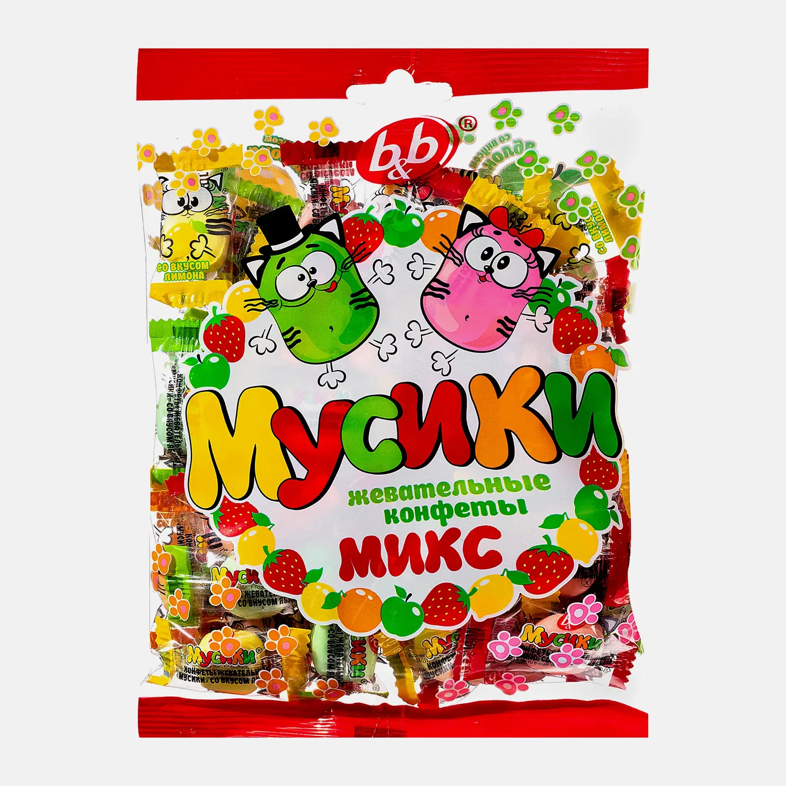 Изображение товара Жевательные конфеты Мусики Ассорти 0.18 кг