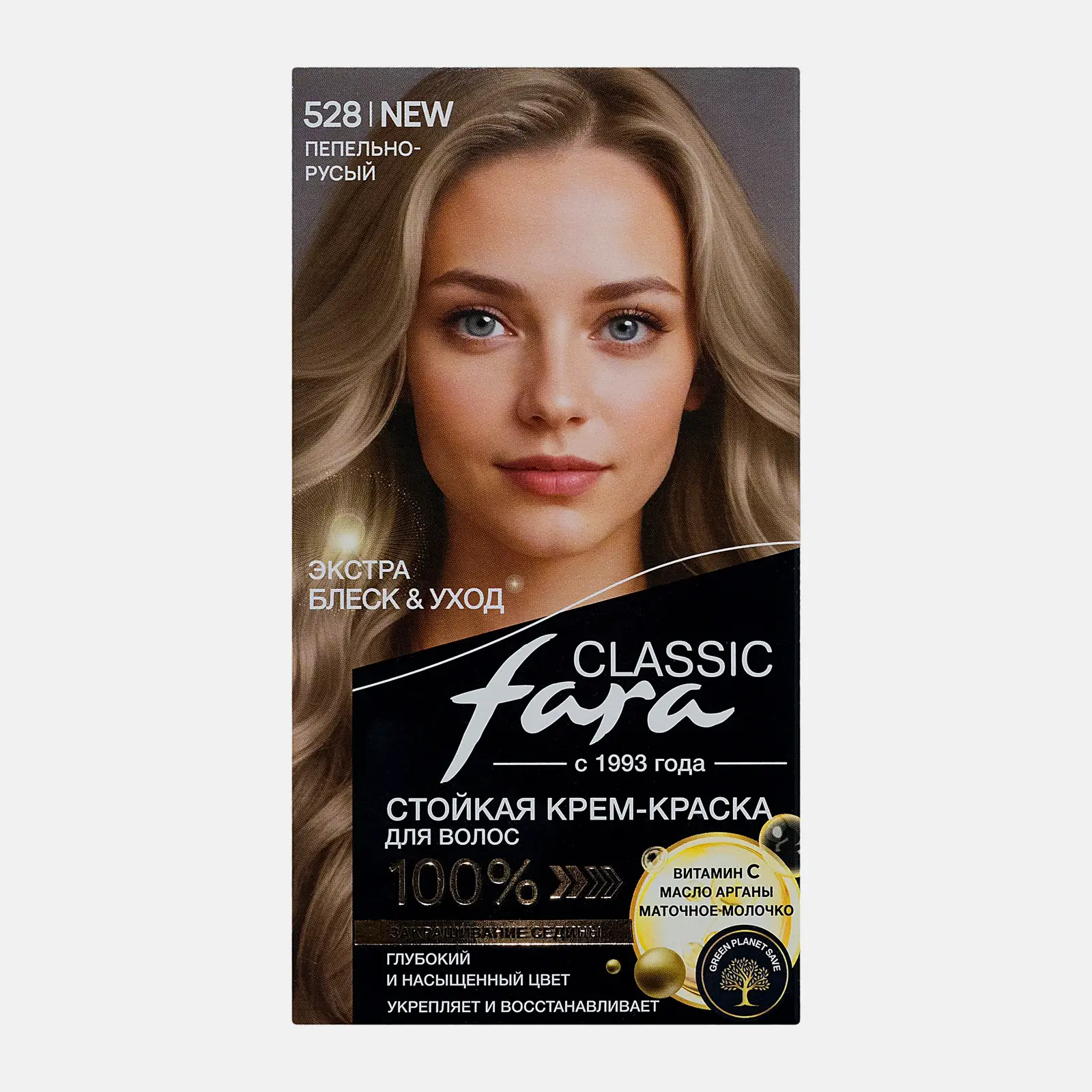 Крем-краска для волос Fara Classic 528 Пепельно-русый