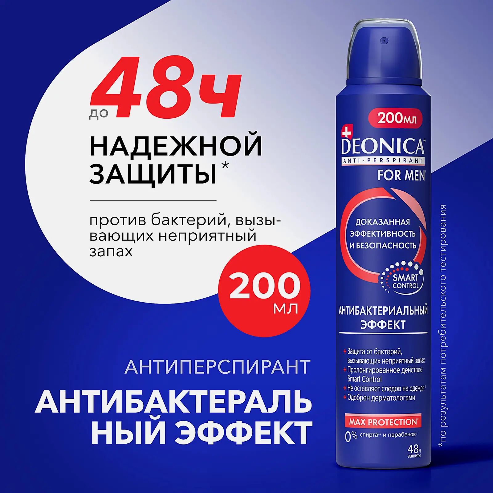 Мужской дезодорант антиперспирант Антибактериальный спрей Deonica 200мл - фото 2 Мужской дезодорант антиперспирант Антибактериальный спрей Deonica 200мл - фото 2