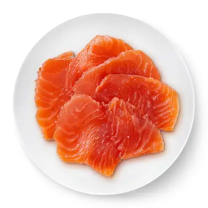 Изображение товара Форель морская слабосоленая филе-ломтики 100г