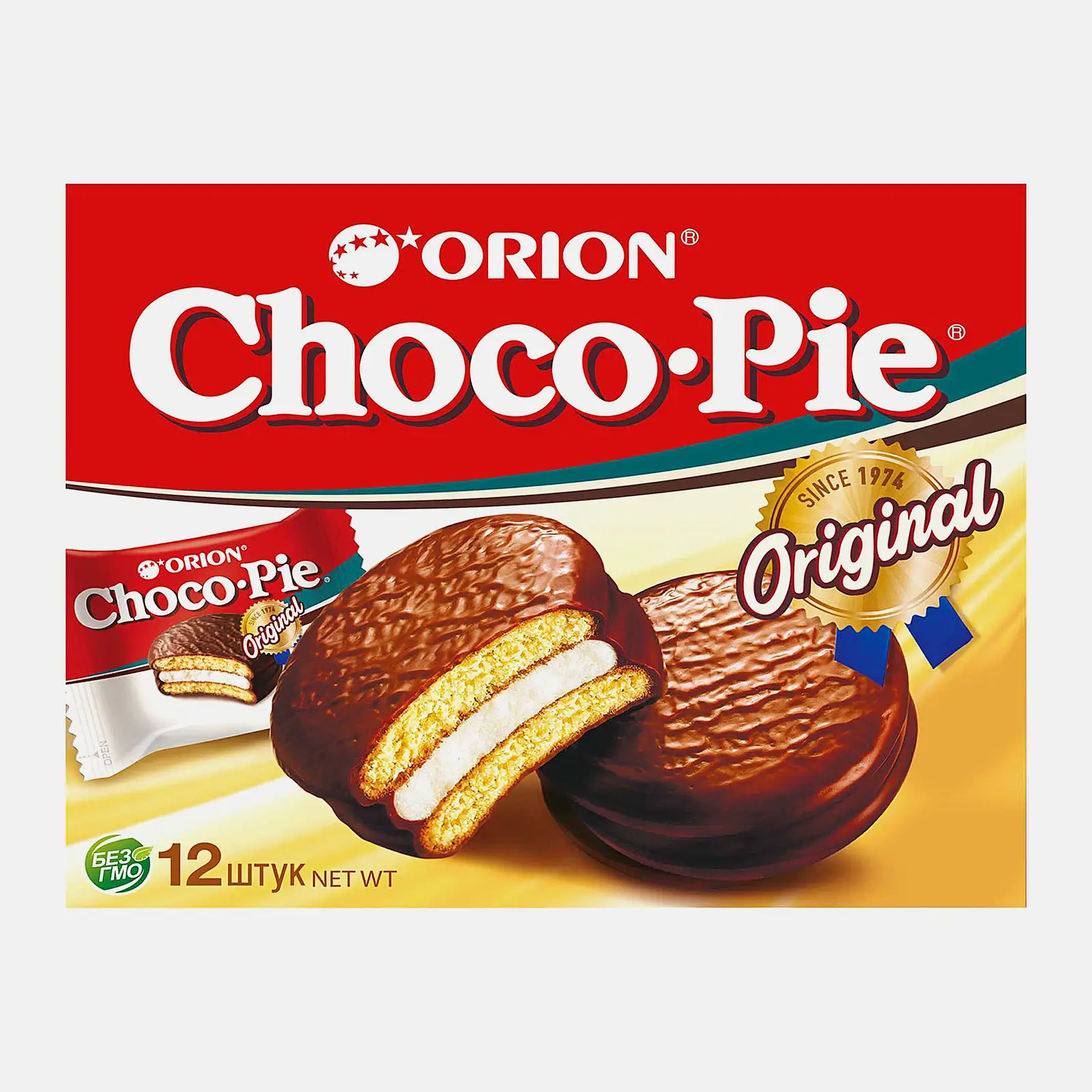 Изображение товара Пирожное Orion Choco Pie в глазури 360 г - нежное шоколадное лакомство