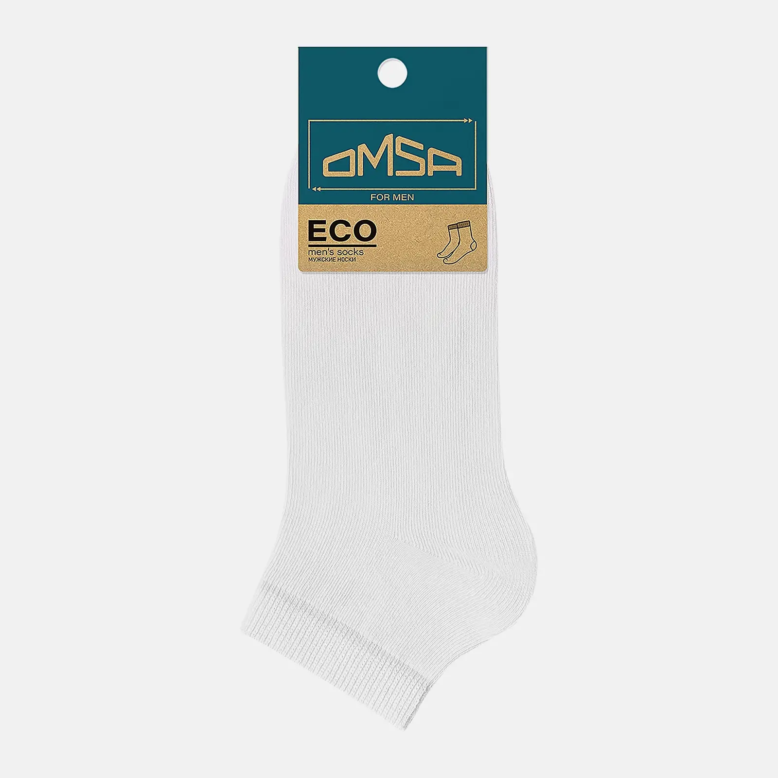 Носки мужские Omsa Eco укороченные белые р.25-27 (39-42) 402