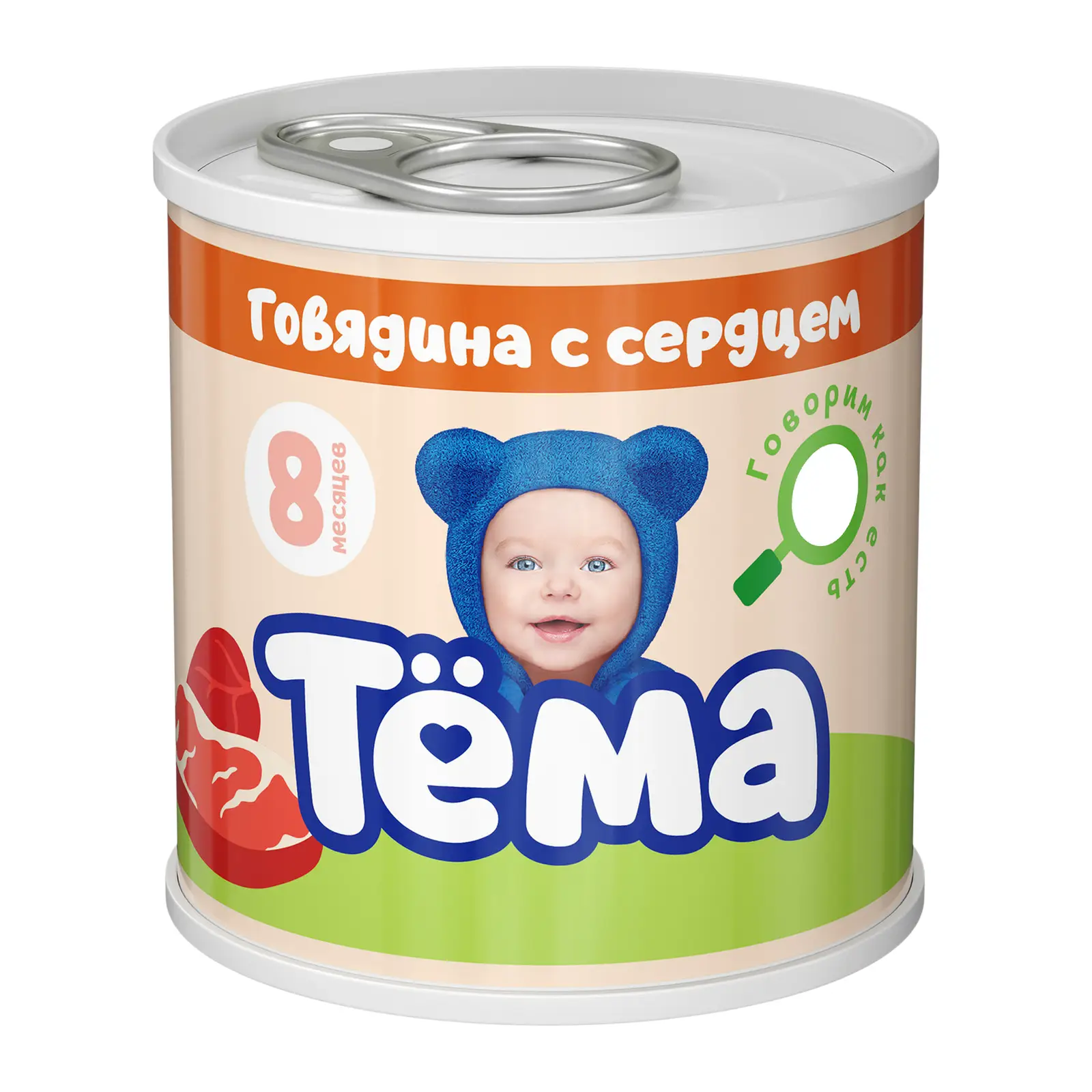 Изображение товара Пюре Говядина с сердцем Тема для малышей от 8 месяцев 90 г