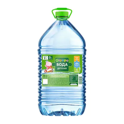 Изображение товара Негазированная детская вода Черноголовка Gipopo 5л