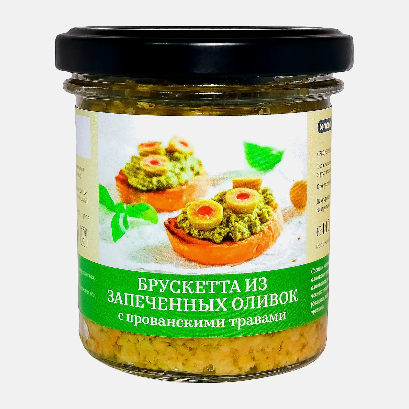 Изображение товара Брускетта TomTom запечённая с оливками и прованскими травами 140г