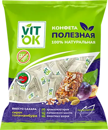 Изображение товара Конфеты Vitok с топинамбуром 150г натуральные сладости для здоровья