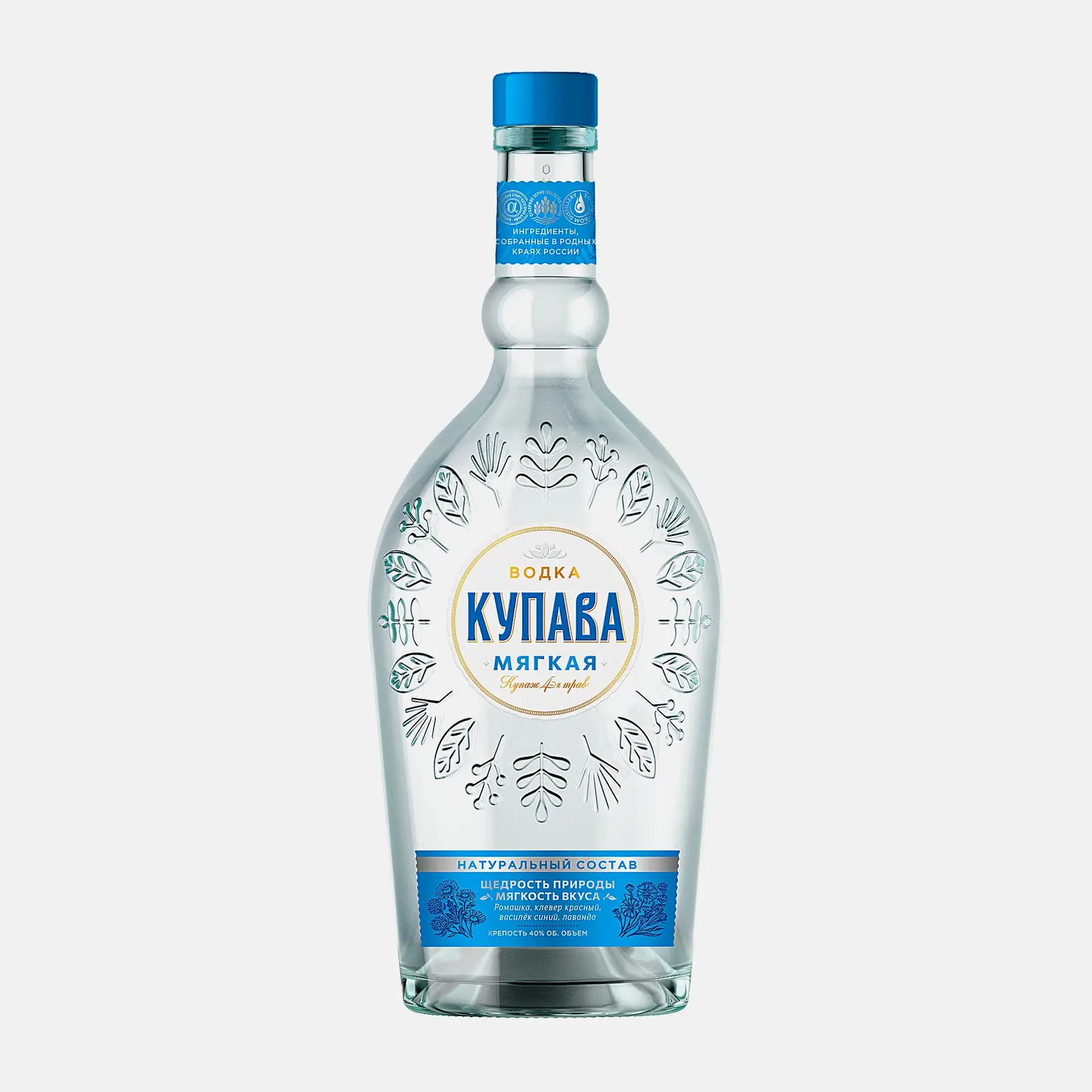 Изображение товара Водка Купава Мягкая 40% 700 мл - качество и натуральность России