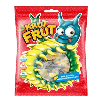 Изображение товара Мармелад жевательный Krut Frut Сороконожки 70г
