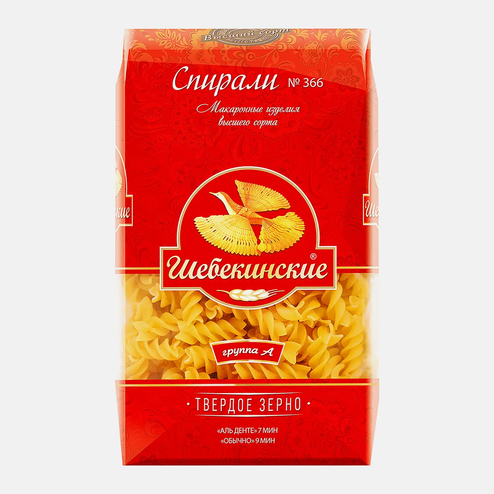 Изображение товара Макароны Шебекинские №366 Спирали 450г из твердых сортов пшеницы