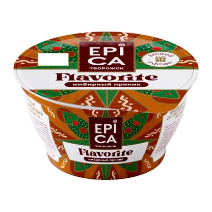 Изображение товара Десерт творожный со вкусом имбирный пряник Epica Flavorite 7.5% 130г