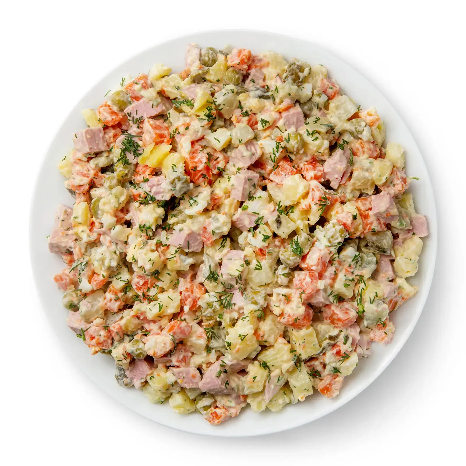 Изображение товара Классический салат Оливье М кухня 500г с варёной колбасой и майонезом