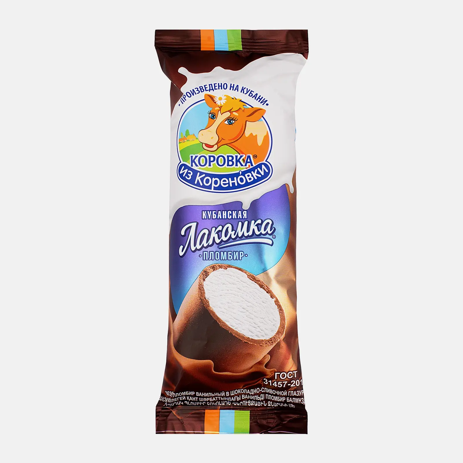 Изображение товара Мороженое Коровка из Кореновки в шоколадно-сливочной глазури 15% 90г