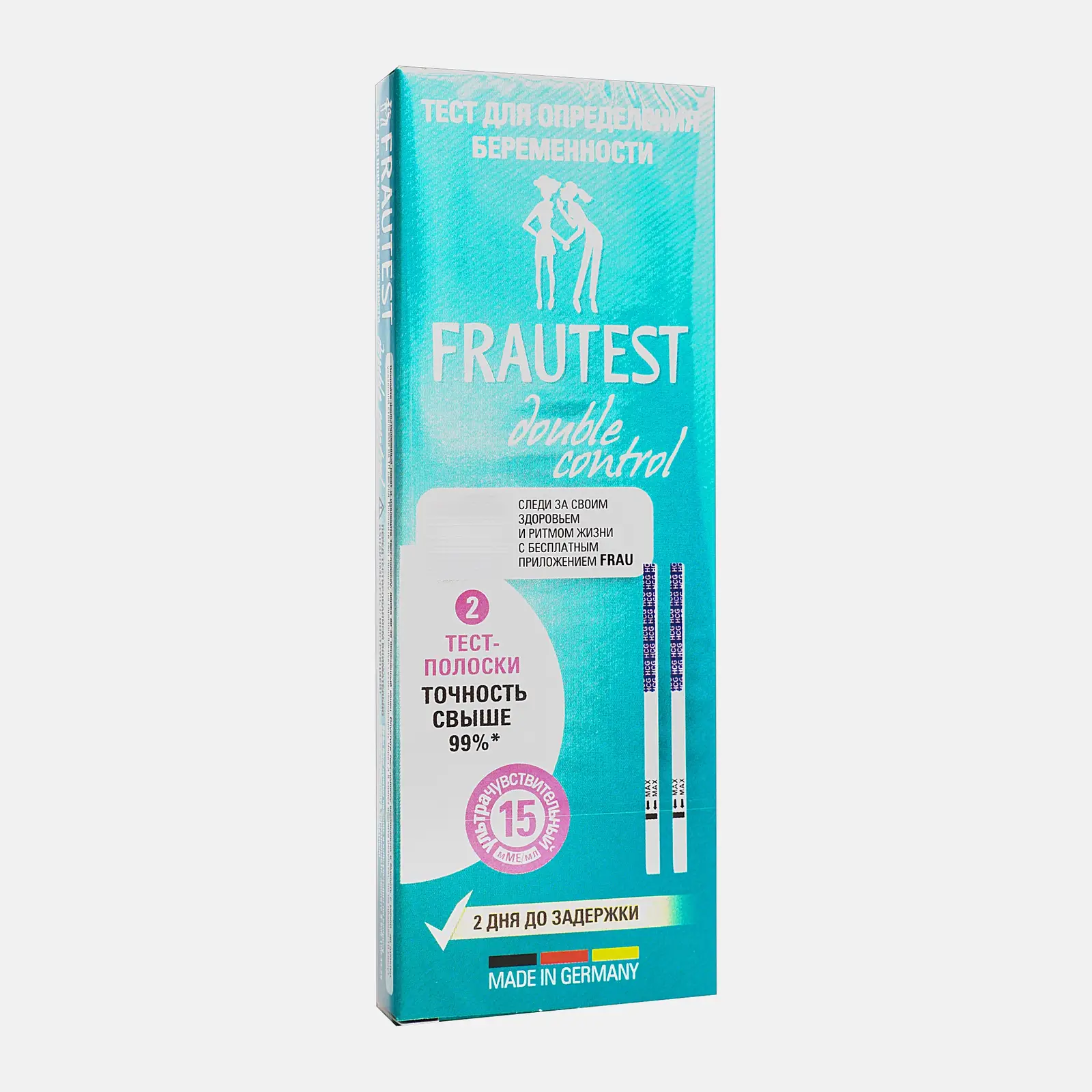 Тест для определения беременности Frautest Double Control 2шт
