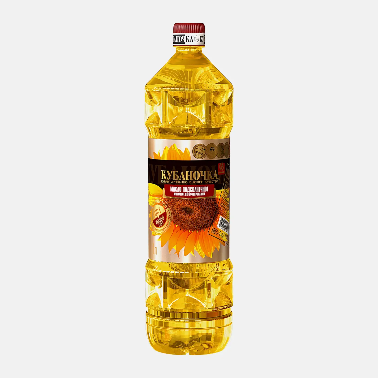 Подсолнечное масло нерафинированное Кубаночка 1л