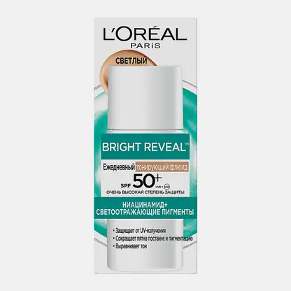 Флюид для лица L’Oréal Paris Niacinamide тонирующий SPF50+ ниацинамид+светоотражающие пигменты 50мл