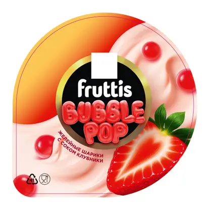 Изображение товара Йогурт со вкусом клубники и желейными шариками Fruttis 4.4% 180г Изображение товара Йогурт со вкусом клубники и желейными шариками Fruttis 4.4% 180г