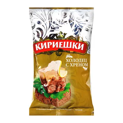 Изображение товара Сухарики ржаные Холодец/Бекон/Ветчина с сыром Кириешки 100г в ассортименте