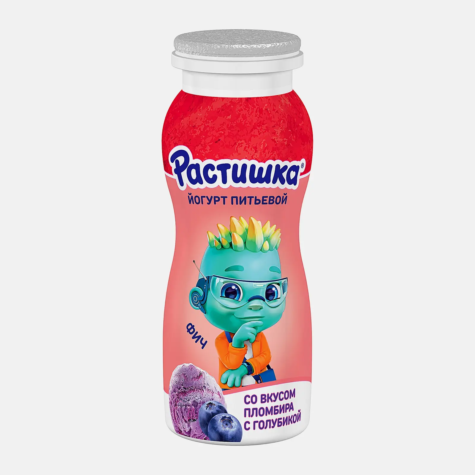 Йогурт Растишка питьевой пломбир голубика 1.6% 90г - фото 2