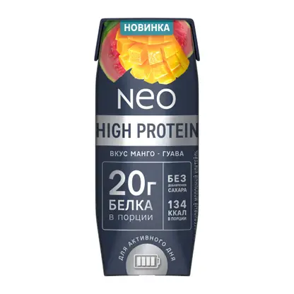Изображение товара Молочный коктейль со вкусом манго и гуавы Neo High Protein 260г