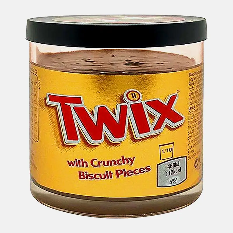 Изображение товара Шоколадная паста Twix 200 г с кусочками печенья и орехами