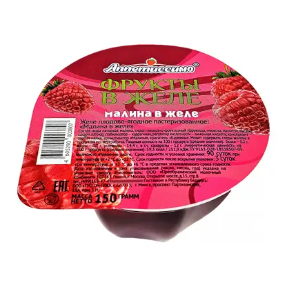 Изображение товара Желе Аппетиссимо малина 150г