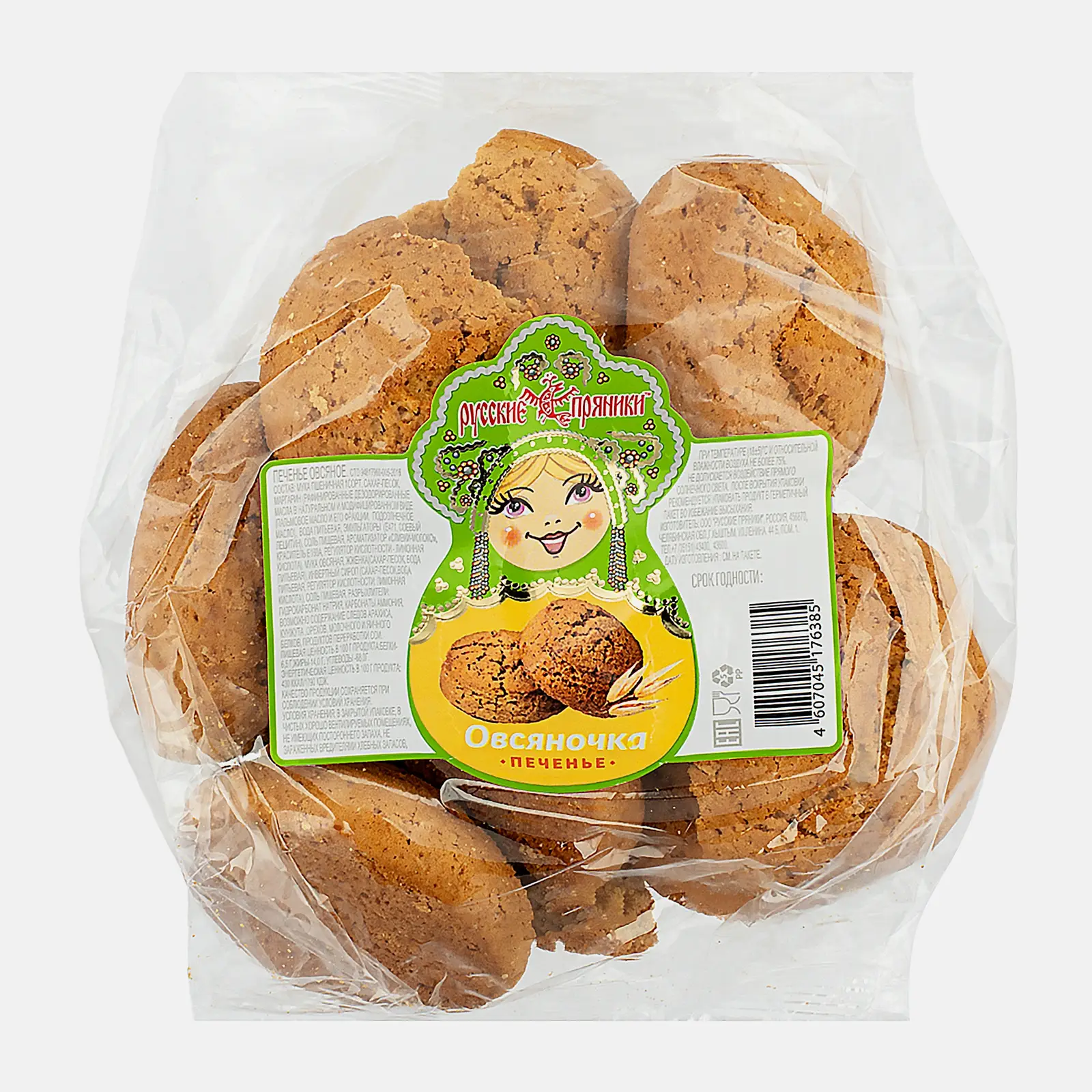 Изображение товара Печенье овсяное Русские пряники Овсяночка 400г классическая сладость