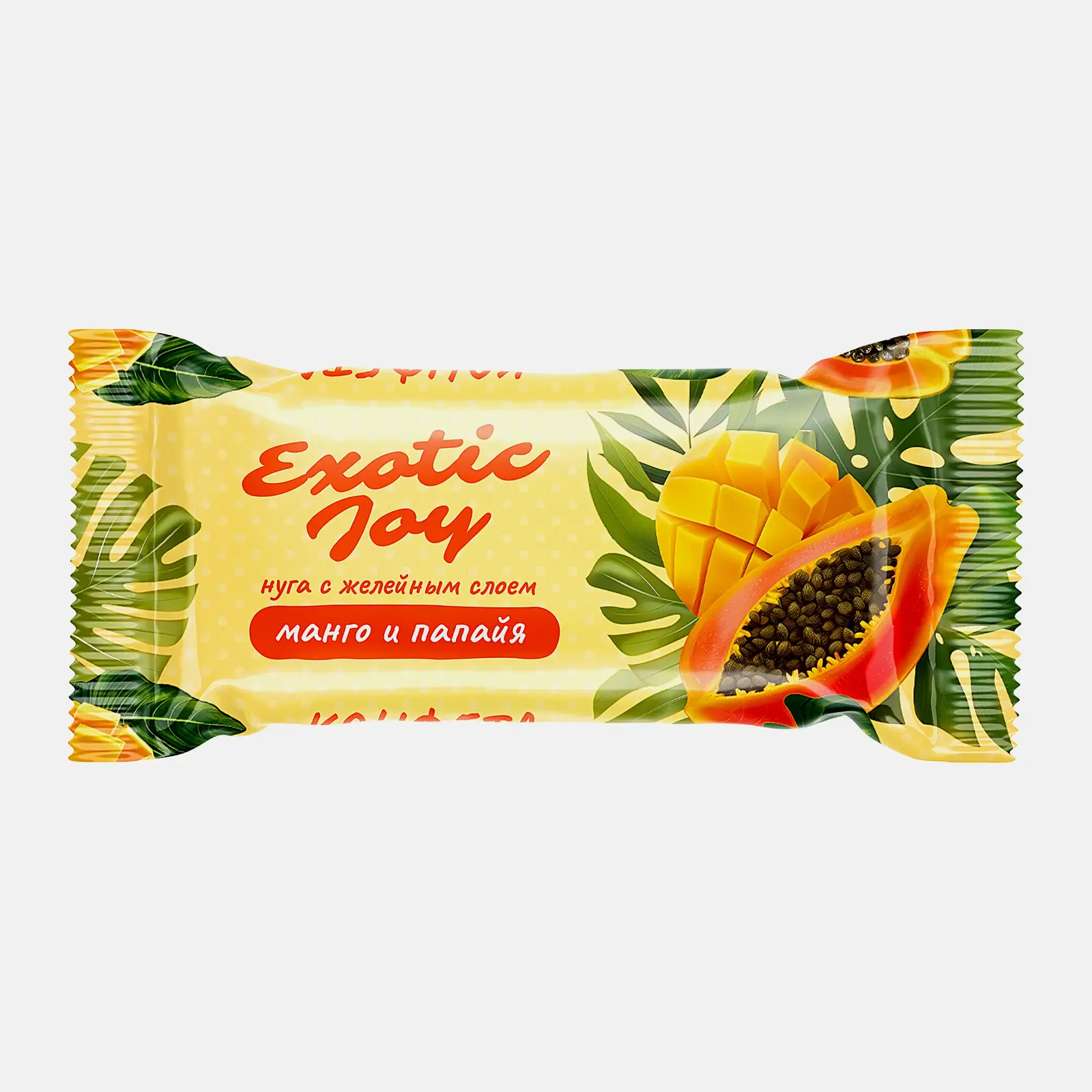 Изображение товара Конфеты Exotic Joy Нуга с желейным слоем манго и папайя в глазури, 300 г