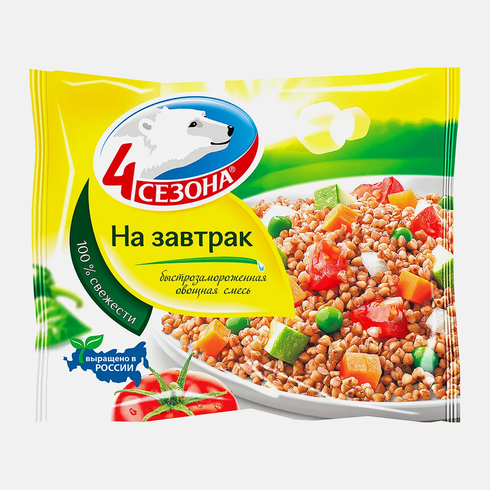 Изображение товара Смесь овощная 4 Сезона Западный ХК 4 Сезона (0,4 кг) Быстроразогреваемая