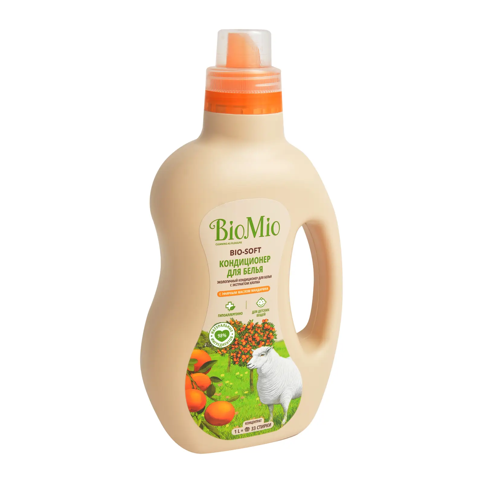 Кондиционер для белья Biomio Bio-Soft Мандарин 1л