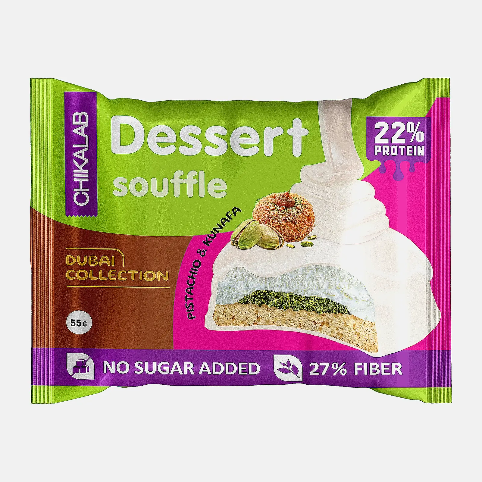 Изображение товара Протеиновое печенье с суфле Фисташка и катаифи CHIKALAB 55 г