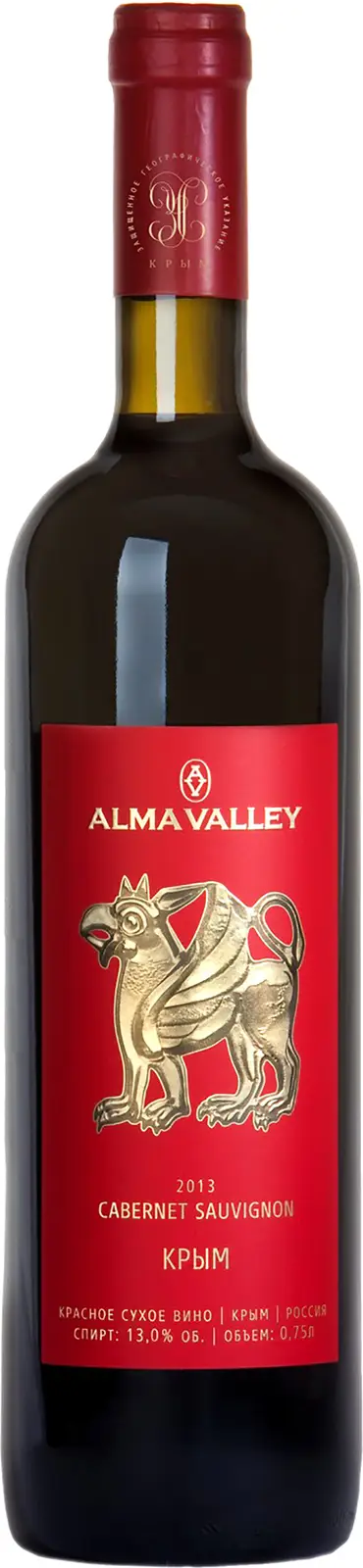 Изображение товара Вино Alma Valley Cabernet Sauvignon красное сухое 13% 750мл
