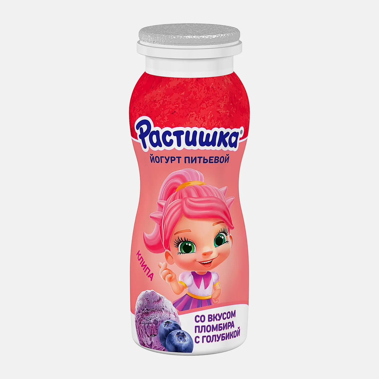 Йогурт Растишка питьевой пломбир голубика 1.6% 90г