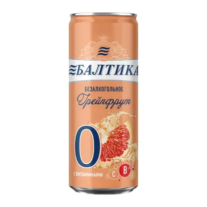 Пивной напиток с грейпфрутовым вкусом безалкогольный Балтика 330мл