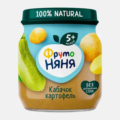 Пюре Фрутоняня Кабачок картофель с 5 месяцев 110г