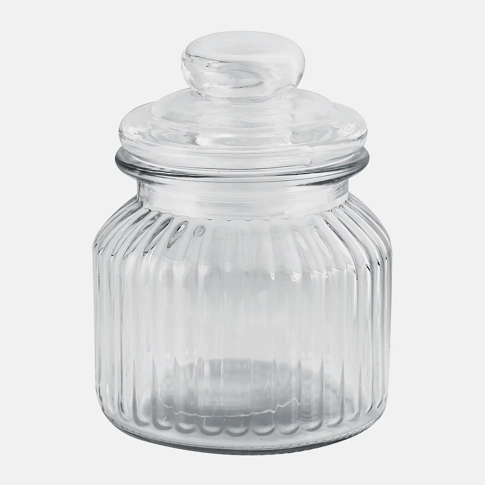 Банка стеклянная со стеклянной крышкой 650мл