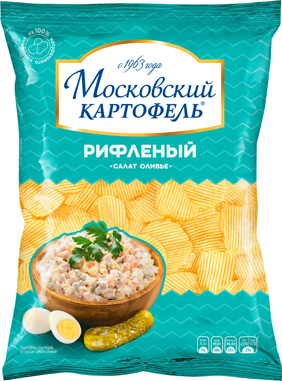 Чипсы Московский картофель салат Оливье 130г - Магнит-Продукты